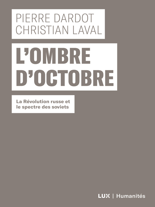 Cover image for L'ombre d'Octobre